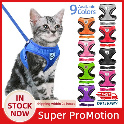 Adjustable Cat Harness Set